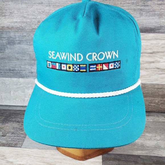 Vintage Seawind Crown Cruise Blue Snapback Rope Hat Cap MADE IN AMERICA - Rare - Picture 10 of 15
